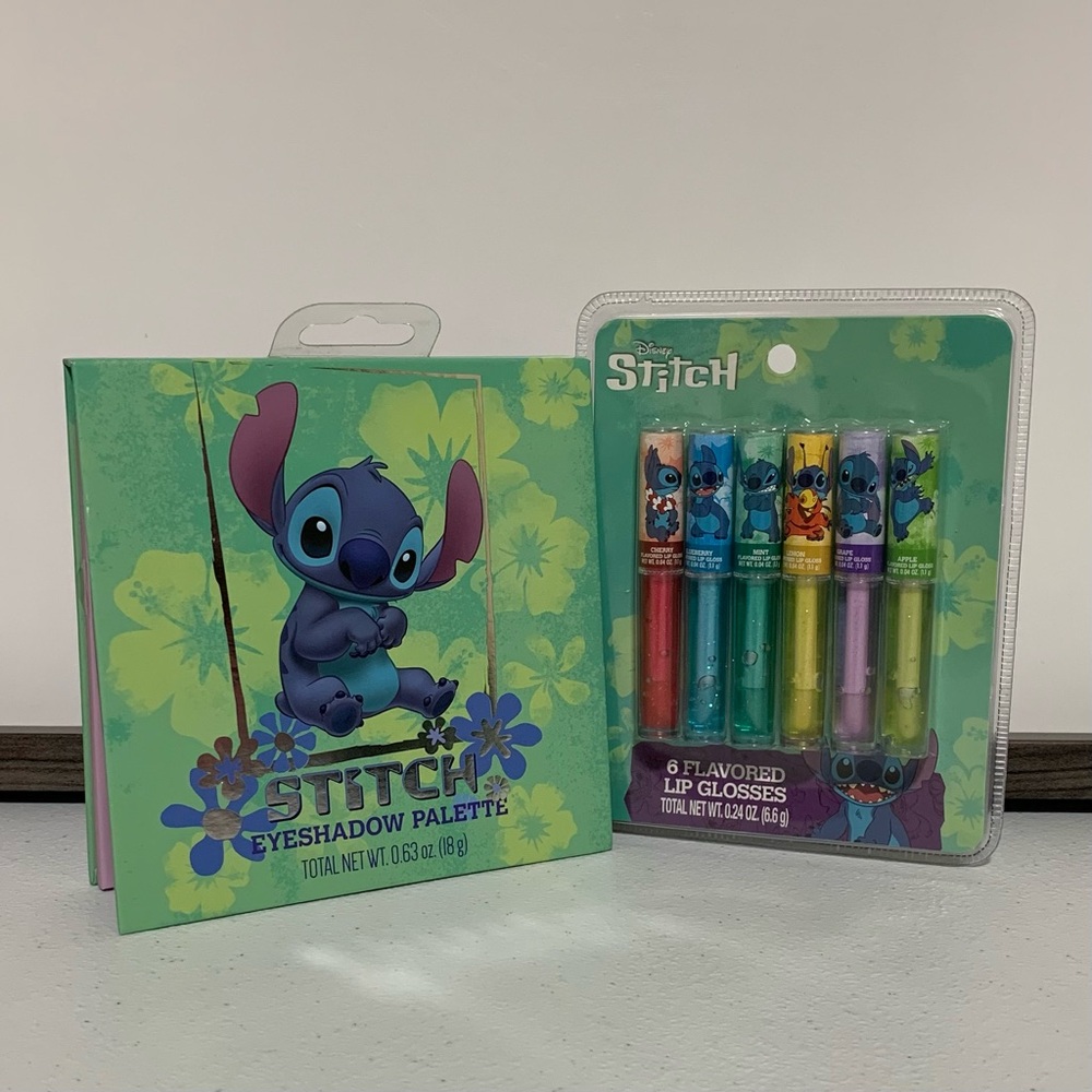 Taste Beauty x Disney Stitch Eyeshadow Palette & Flavored Lip Glosses-New